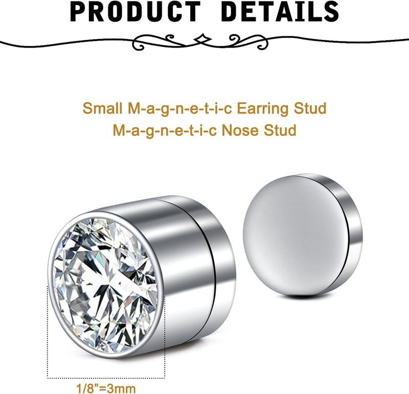 MODRSA Fake Nose Stud Fake Nose Ring Stud Fake Nose Piercing Fake Lip Ring Fake Earrings Stud Silver Gold Fake Cartilage Helix Earring Clip on Earring Hoop Fake Eyebrow Ring Fake Bridge Piercing - Image 2